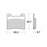 YAMAHA XV 1100 VIRAGO (99-00) STRAŽNJE DISK PLOČICE **NOVO**