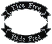 Live Free Ride Free Biker amblem "prišivak"