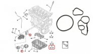 Brtve gumice filtera ulja Peugeot Citroen 1.4 vti 1.6 vti