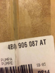 Pumpa u rezervaru 2.5 TDI, audi A6,c5,c6, NOVO, 4B0 906 087AT