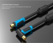 Vention koaksijalni RF kabel muški/muški 10m(100kn) i 2m(40)kn