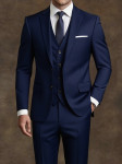 Elegantno muško odijelo od tri dijela - Prsluk,hlače i sako