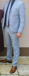 Odijelo(hlače i sako) plavo karirano vel. 52