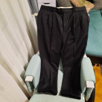 Muske crne hlače na crtu XXL