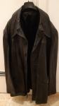 Muška crna vintage kožna jakna-kaput, veličina 52-54, odlična,BJ