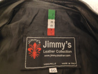 Muška kožna jakna, veličina 50, boja crna, original iz Italije!