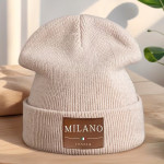 MILANO ITALIA Kapa - Crna pletena zimska kapa
