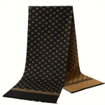 Novi muški topli šal 180X30cm debeli karirani šal od imitacije flisa