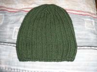 Zelena debela vunena kapa široka za dredove