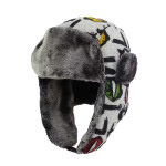 Zimska topla kapa s grafitima i krznenim ušima