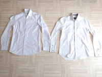 Bijela Zara košulja, vel. S / M, svečana, za odijelo, 2 kom.