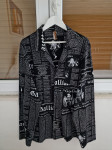 JOHN GALLIANO crna print košulja dugi rukav (L)