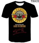 Nova ljetna majica kratkih rukava Guns N Roses s 3D printom -10 eur.