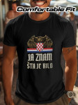 Muška majica kratkih rukava s hrvatskom zastavom-"Ja znam šta je bilo"