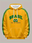 Brazilska majica s kapuljačom i brazilskom zastavom