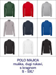 Nova Muška POLO majica, DUGI RUKAVI (s kragnom), VELIKI brojevi, novo!