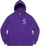 Supreme x Swarovski S logo hoodie PURPLE
