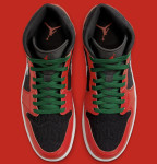 Air Jordan 1 Mid "Christmas Tree" Black Red Green