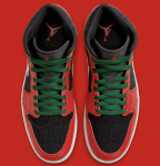 Air Jordan 1 Mid "Christmas Tree" Black Red Green