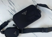 Prada Brique Camera Crossbody Bag Re-Nylon with Saffiano Leather Small