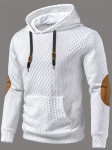 Muški ležerni pulover s kapuljačom - teksturirana tkanina