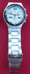 1996 Black & White Swatch Swiss Made Chronograph Watch, Steel Aluminiu