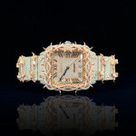 ICED OUT CARTIER SANTOS – MOISSANITE DIJAMANTI - NOVO