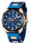LIGE Klasični luksuzni plavi kvarcni analogni vodootporni ručni sat