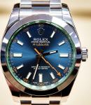 Rolex Milgauss Blue Dial With Green Crystal
