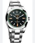 Rolex Milgauss Black Dial With Green Crystal