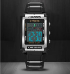 SYNOKE ručni muški pravokutni sat sa noćnim svjetlom