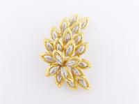 ZLATNI DIJAMANTNI BROŠ 18K (750) 18,09g NOVO • GOLD SHOP •