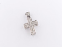 ZLATNI PRIVJESAK DIJAMANTNI KRIŽ 18K (750) 4,36g NOVO • GOLD SHOP •