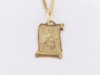 ZLATNI PRIVJESAK KRŠTENJE 14K (585) 0,52g NOVO • GOLD SHOP •