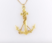 ZLATNI PRIVJESAK SIDRO 14K (585) 3,12g NOVO • GOLD SHOP •