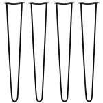 4 x 28" nožice za ukosnice - 2 kraka - 10 mm - crne