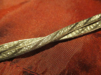 Dvostruka narukvica dijamantni brus, srebro 835, 2 žiga, 16.37 grama