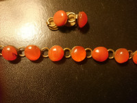 Karneol prirodni - vintage komplet narukvica i prsten