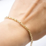 ZLATNA NARUKVICA KRALJEVSKI VEZ 14K (585) 9,59 grama NOVO •GOLD SHOP•