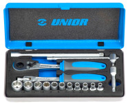 UNIOR set nasadnih ključeva i pribora 1/4″ šesterokutni metalna kutija