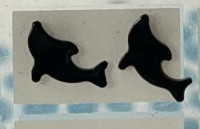 Crne naušnice delfin