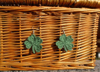 Heklane naušnice - djetelina 4 lista