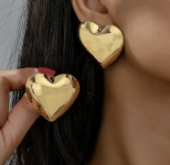 NAUŠNICE BOJA ZLATA SRCE  - NOVO