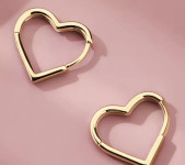 NAUŠNICE BOJA ZLATA SRCE  - NOVO