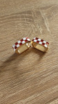 Naušnice - legura zinka, pozlaćene