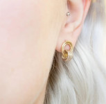 ZLATNE NAUŠNICE ŠTIFT 14K (585) 2,76 grama NOVO • GOLD SHOP •