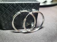 Srebrne naušnice, ringovi, promjer 3,5 i 2,5 cm