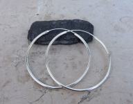 Srebrne naušnice ringovi, promjer 5 cm