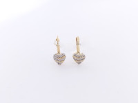 ZLATNE NAUŠNICE SRCA 14K (585) 1,74 grama NOVO • GOLD SHOP •