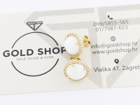 ZLATNE ŠTIFT NAUŠNICE, OPALI 14K (585) 3,24 grama NOVO • GOLD SHOP •